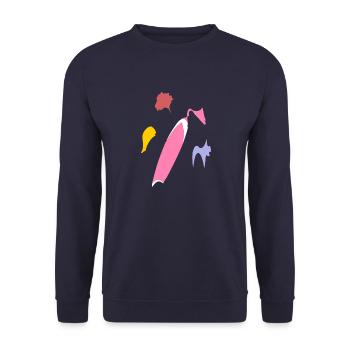 Kreativität - Unisex Pullover - Navy - Vorne - Alina (178cm) & Michal (187cm)