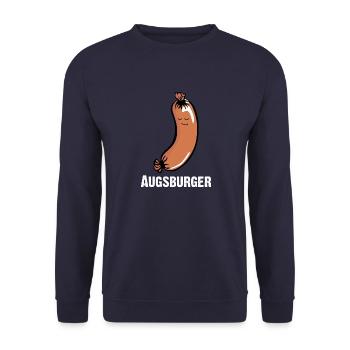 Augsburger, Knackwurst, Bockwurst, Brühwurst - Unisex Pullover - Navy - Vorne - Alina (178cm) & Michal (187cm)