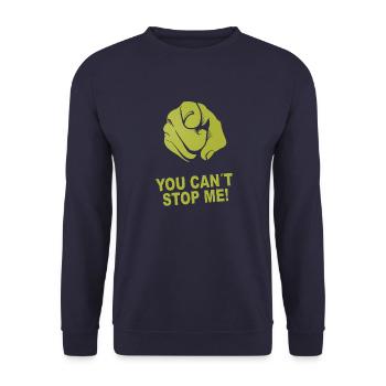 Tu ne peux pas m’arrêter - Sweat-shirt Unisexe - marine - Devant - Alina (178cm) & Michal (187cm)