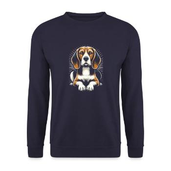 Beagle - Sweat-shirt Unisexe - marine - Devant - Alina (178cm) & Michal (187cm)