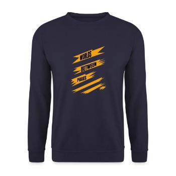 Book Reviews Escaping Routine Bday Storytelling - Unisex Sweatshirt - navy - Front - Alina (178cm) & Michal (187cm)