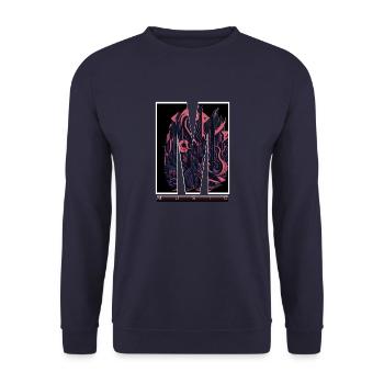 music M - Unisex Pullover - Navy - Vorne - Alina (178cm) & Michal (187cm)