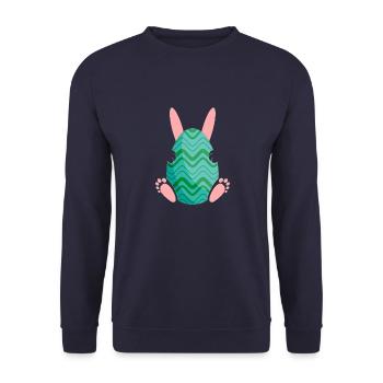 Pâques / Lapin de Pâques / t-shirt humour pâques - Sweat-shirt Unisexe - marine - Devant - Alina (178cm) & Michal (187cm)