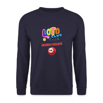 Loto - Bingo - 44 - Karakaka - Sweat-shirt Unisexe - marine - Devant - Alina (178cm) & Michal (187cm)