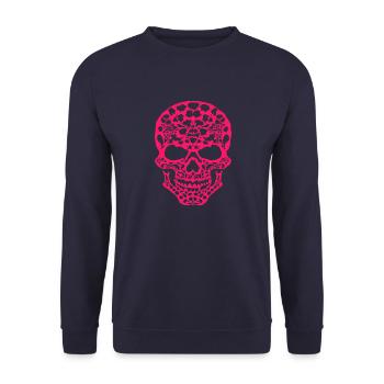 pink skull street - Sweat-shirt Unisexe - marine - Devant - Alina (178cm) & Michal (187cm)