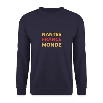 Nantes T-Shirt - Unisex Pullover - Navy - Vorne - Alina (178cm) & Michal (187cm)