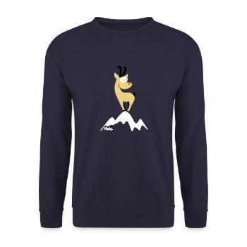 Chamois (c) - Unisex Sweatshirt - navy - Front - Alina (178cm) & Michal (187cm)