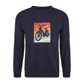 Moped Moped Moped Driver Mokick - Unisex Sweatshirt - navy - Front - Alina (178cm) & Michal (187cm)