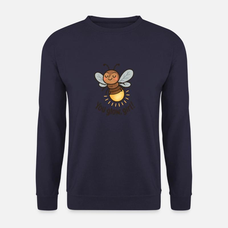 You glow, girl! - Selbstbewusstes Glühwürmchen - Unisex Pullover - Navy