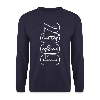 2009 Edition Limitée - Anniversaire - Sweat-shirt Unisexe - marine - Devant - Alina (178cm) & Michal (187cm)