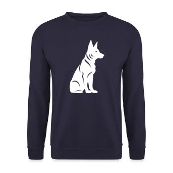Hund - Unisex Pullover - Navy - Vorne - Alina (178cm) & Michal (187cm)