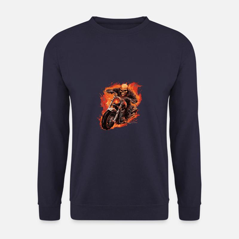 Skelett Motorrad Biker Halloween - Unisex Pullover - Navy