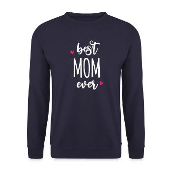 Beste Mutter aller Zeiten - Unisex Pullover - Navy - Vorne - Alina (178cm) & Michal (187cm)