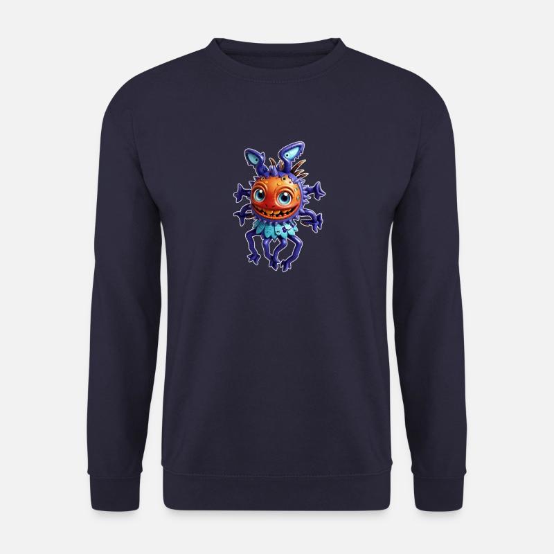 Lila Alien-Fliege - Unisex Pullover - Navy
