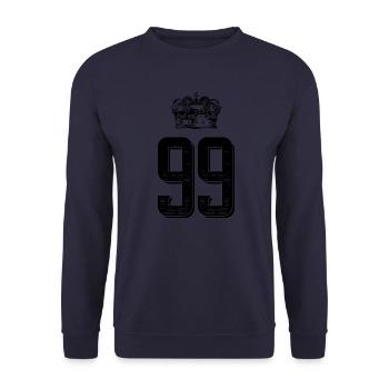 99 Couronne numérique - Sweat-shirt Unisexe - marine - Devant - Alina (178cm) & Michal (187cm)