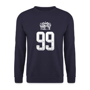 99 Couronne numérique - Sweat-shirt Unisexe - marine - Devant - Alina (178cm) & Michal (187cm)