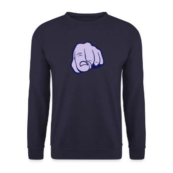 main doigt hand finger montre pointe 230 - Sweat-shirt Unisexe - marine - Devant - Alina (178cm) & Michal (187cm)