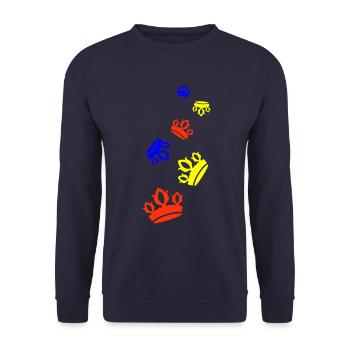 Crown Silhouette - Unisex Sweatshirt - navy - Front - Alina (178cm) & Michal (187cm)