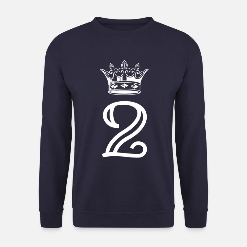 2 Couronne de numéros - Sweat-shirt Unisexe - marine