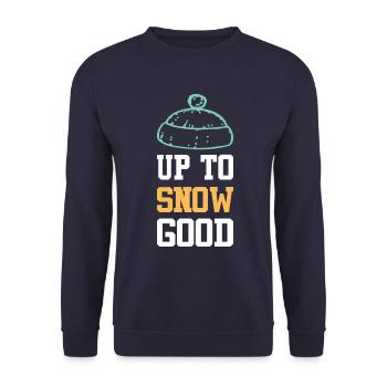 snowboarder spruch - Unisex Pullover - Navy - Vorne - Alina (178cm) & Michal (187cm)