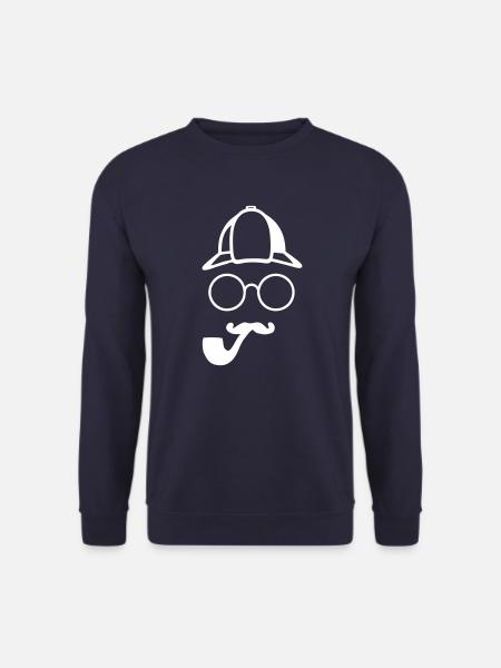 Detektiv Sherlock Minimalistisch - Unisex Pullover - Navy