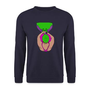 Nage avec palmes - Sweat-shirt Unisexe - marine - Devant - Alina (178cm) & Michal (187cm)