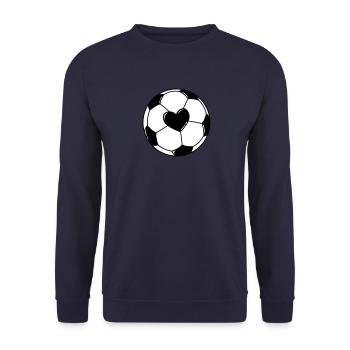 Love Football - Unisex Sweatshirt - navy - Front - Alina (178cm) & Michal (187cm)