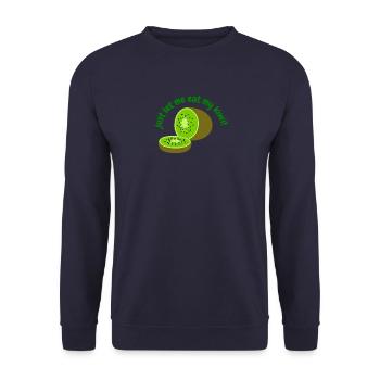 just let me eat my kiwi - Unisex Pullover - Navy - Vorne - Alina (178cm) & Michal (187cm)