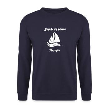 Segeln ist meine Therapie - Unisex Pullover - Navy - Vorne - Alina (178cm) & Michal (187cm)