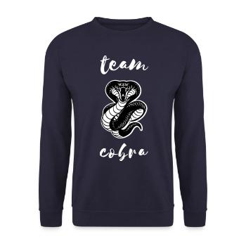 Team Cobra Illustration Serpent Cobra - Sweat-shirt Unisexe - marine - Devant - Alina (178cm) & Michal (187cm)