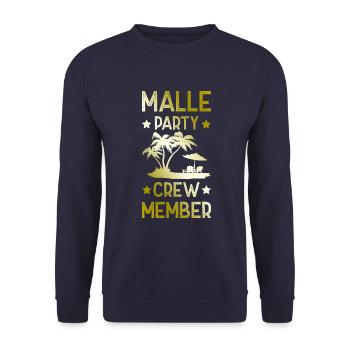 Malle Party Crew - Unisex Pullover - Navy - Vorne - Alina (178cm) & Michal (187cm)