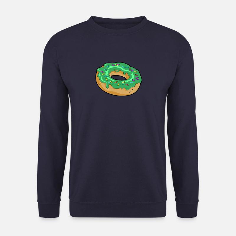 Donut mit grüner Glasur - Unisex Pullover - Navy
