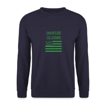 Breizhiliens - Sweat-shirt Unisexe - marine - Devant - Alina (178cm) & Michal (187cm)