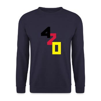 420er - Unisex Pullover - Navy - Vorne - Alina (178cm) & Michal (187cm)