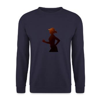 runninggirl c - Sweat-shirt Unisexe - marine - Devant - Alina (178cm) & Michal (187cm)