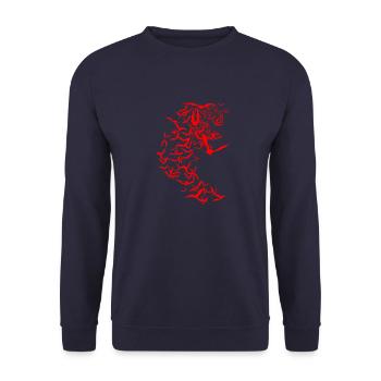 Fledermäuse - Unisex Pullover - Navy - Vorne - Alina (178cm) & Michal (187cm)