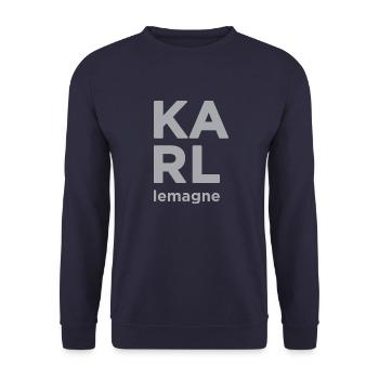 Karl lemagne - Sweat-shirt Unisexe - marine - Devant - Alina (178cm) & Michal (187cm)