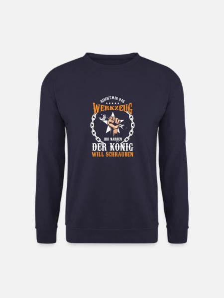 König Schrauber KFZ Mechaniker Werkstatt Geschenk - Unisex Pullover - Navy