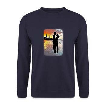 Lovers - Unisex Sweatshirt - navy - Front - Alina (178cm) & Michal (187cm)