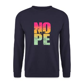 NOPE - ne soyez pas un béni-oui-oui! - Sweat-shirt Unisexe - marine - Devant - Alina (178cm) & Michal (187cm)