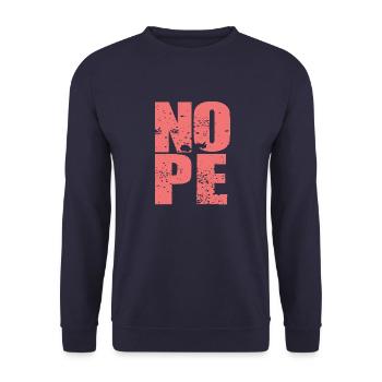 NOPE - ne soyez pas un béni-oui-oui! - Sweat-shirt Unisexe - marine - Devant - Alina (178cm) & Michal (187cm)