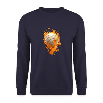 Fusion du basketball - Sweat-shirt Unisexe - marine - Devant - Alina (178cm) & Michal (187cm)
