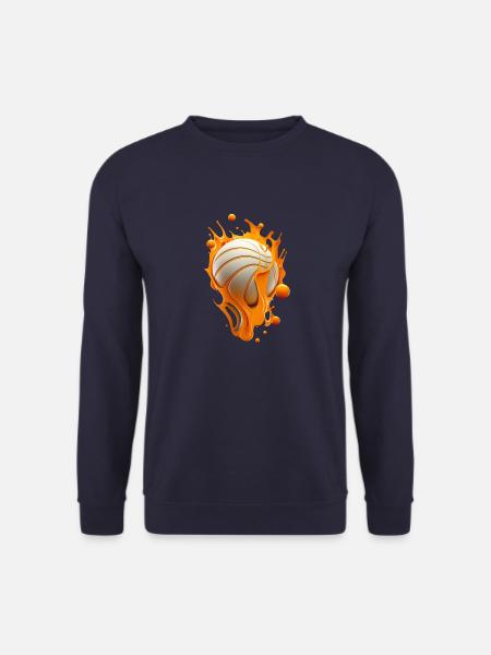 Schmelzender Basketball - Unisex Pullover - Navy