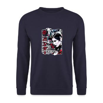 Punk never dies - Unisex Sweatshirt - navy - Front - Alina (178cm) & Michal (187cm)