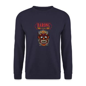 Barong Rangda Bali Indonesien Kultur Urlaub - Unisex Pullover - Navy - Vorne - Alina (178cm) & Michal (187cm)