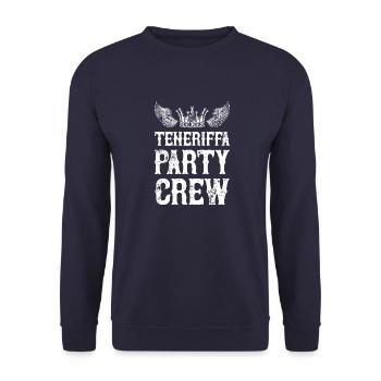 Teneriffa Party Urlaub Crew - Unisex Pullover - Navy - Vorne - Alina (178cm) & Michal (187cm)