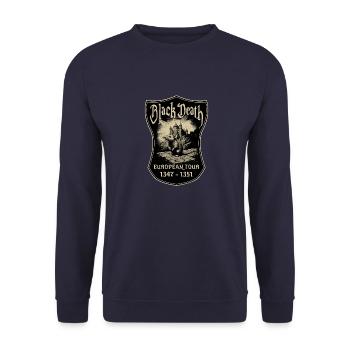 Black Death European Tour Ratte - Unisex Pullover - Navy - Vorne - Alina (178cm) & Michal (187cm)