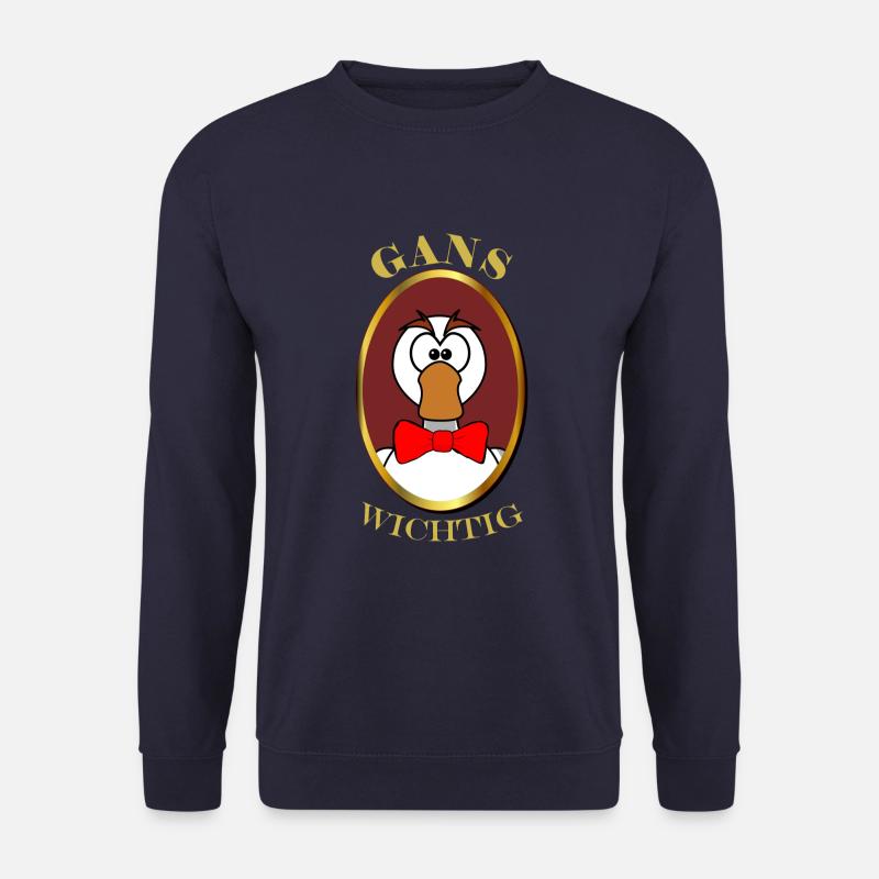Gans wichtig mit Fliege - Unisex Pullover - Navy