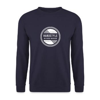 Hardstyle Weekend Warrior - Unisex Pullover - Navy - Vorne - Alina (178cm) & Michal (187cm)