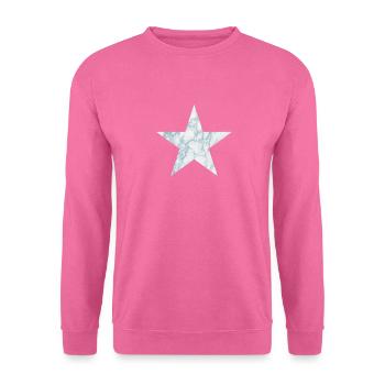 Blauer und weißer Marmorstern - Unisex Pullover - Pink - Vorne